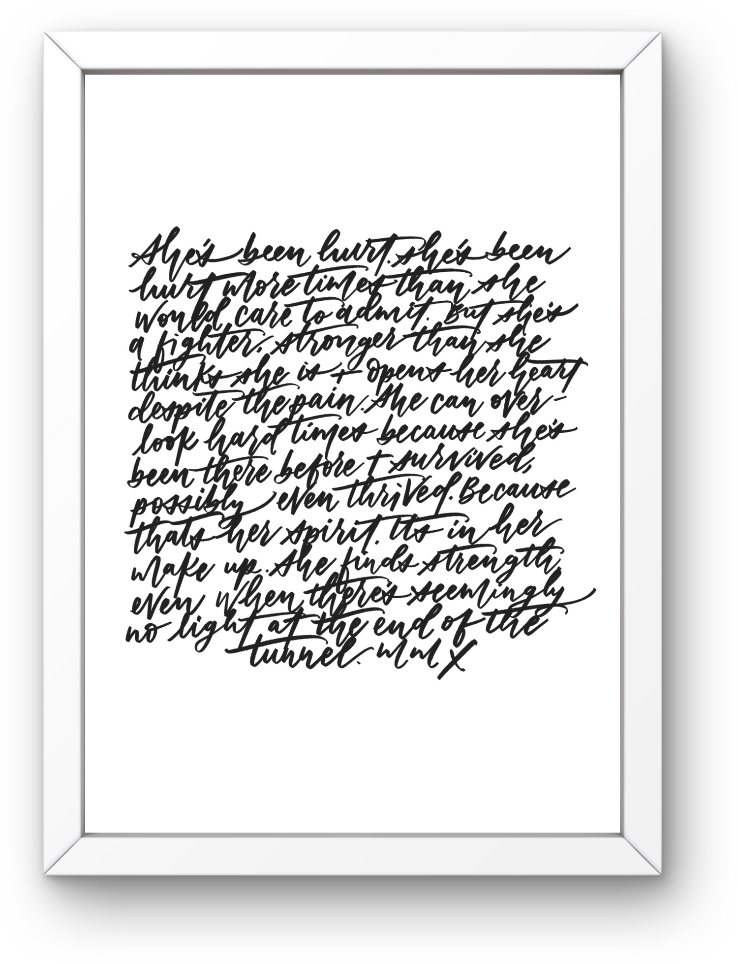 Digital Lettering Framed Prints